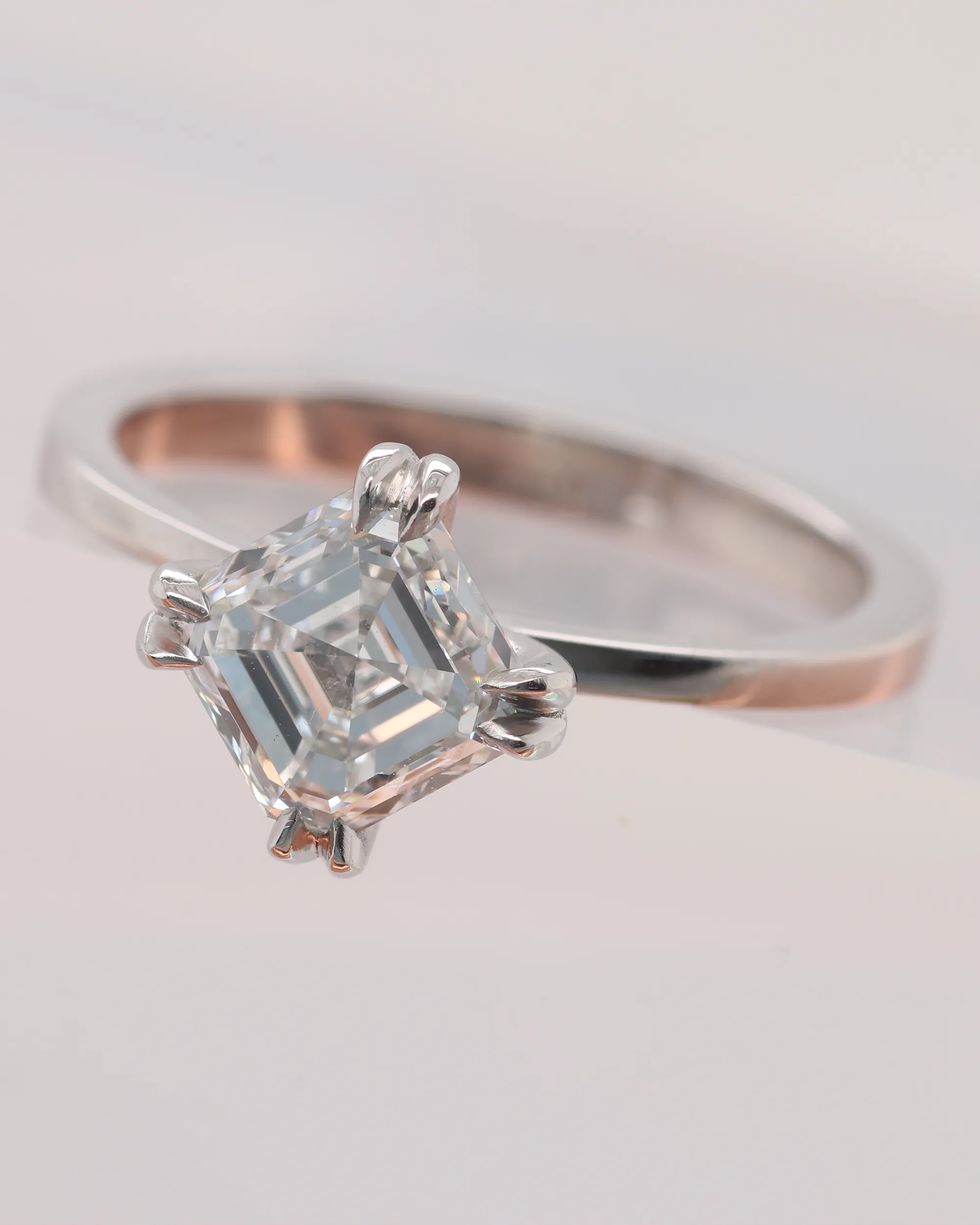 Ash / Asscher Cut Diamond Ring