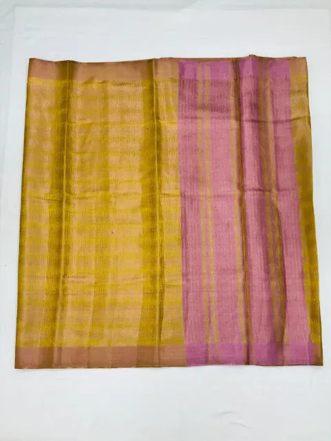 Attractive Yellow Color Contrast Border Art Silk Sarees For Women