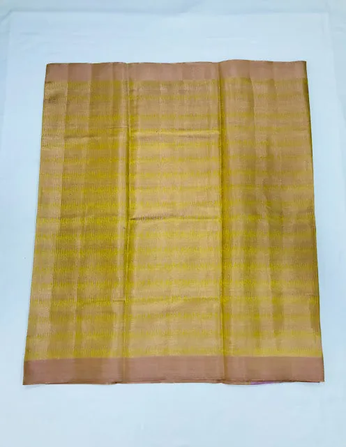 Attractive Yellow Color Contrast Border Art Silk Sarees For Women