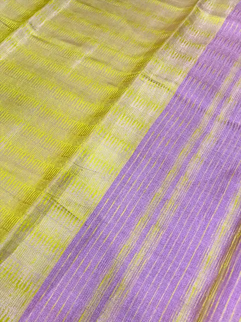 Attractive Yellow Color Contrast Border Art Silk Sarees For Women