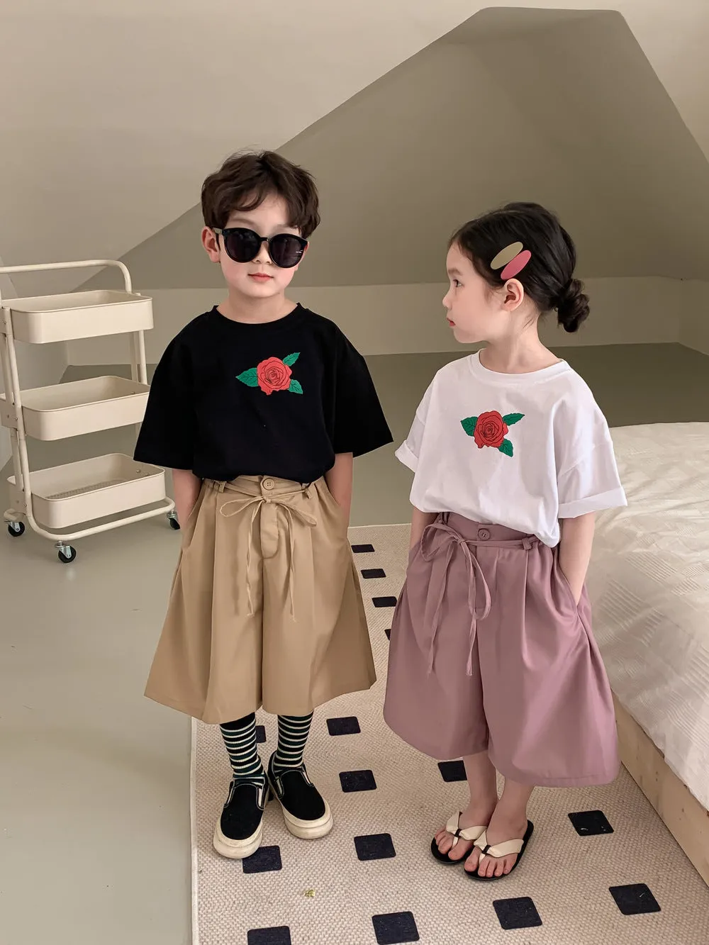 Baby Kid Unisex Solid Color Pants