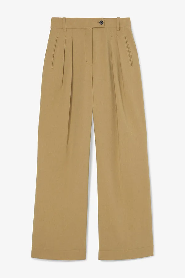 Bia Pleated Trouser - Air Twill :: Macaroon