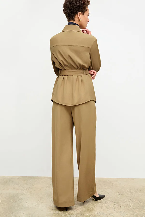 Bia Pleated Trouser - Air Twill :: Macaroon