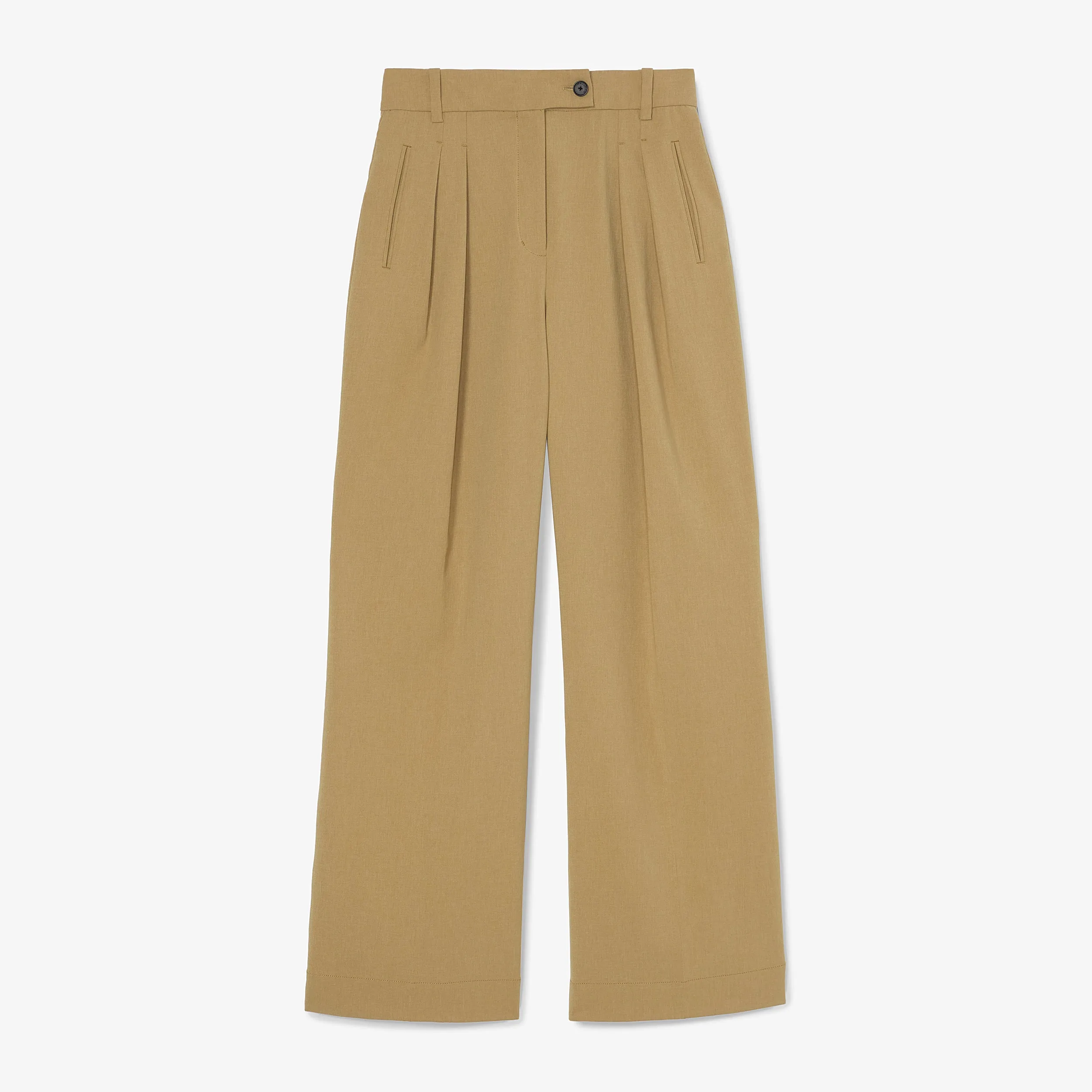 Bia Pleated Trouser - Air Twill :: Macaroon