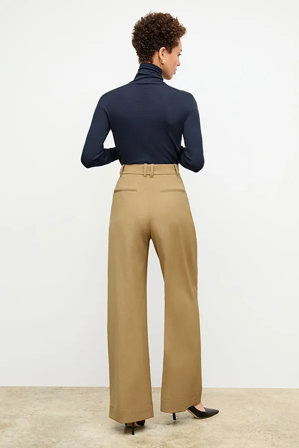 Bia Pleated Trouser - Air Twill :: Macaroon