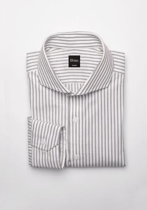 Black On White Oxford Stripes Shirt