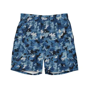 Blue Camo Swim Trunks