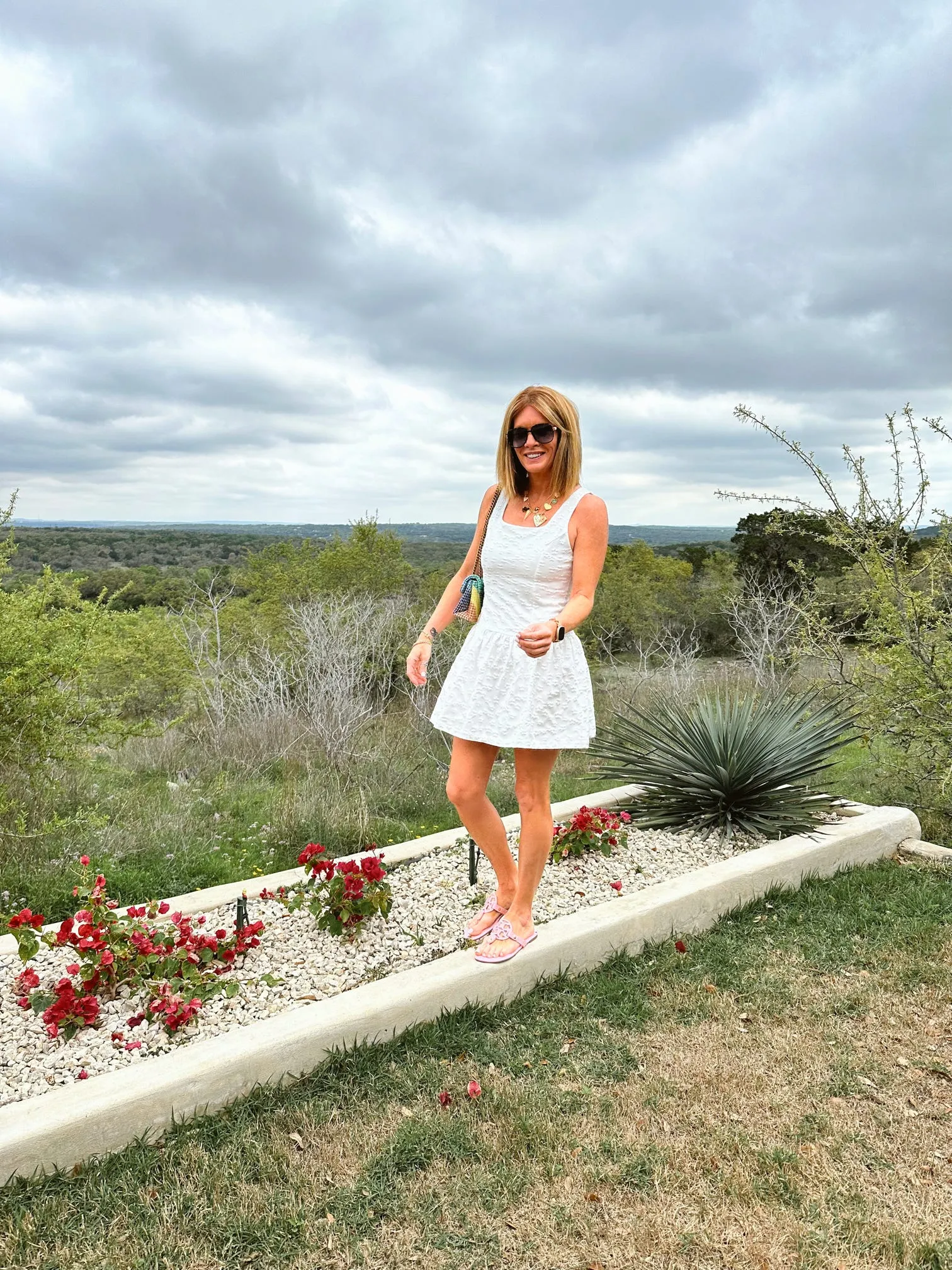 Buy Myself Flowers White Embroidered Dress