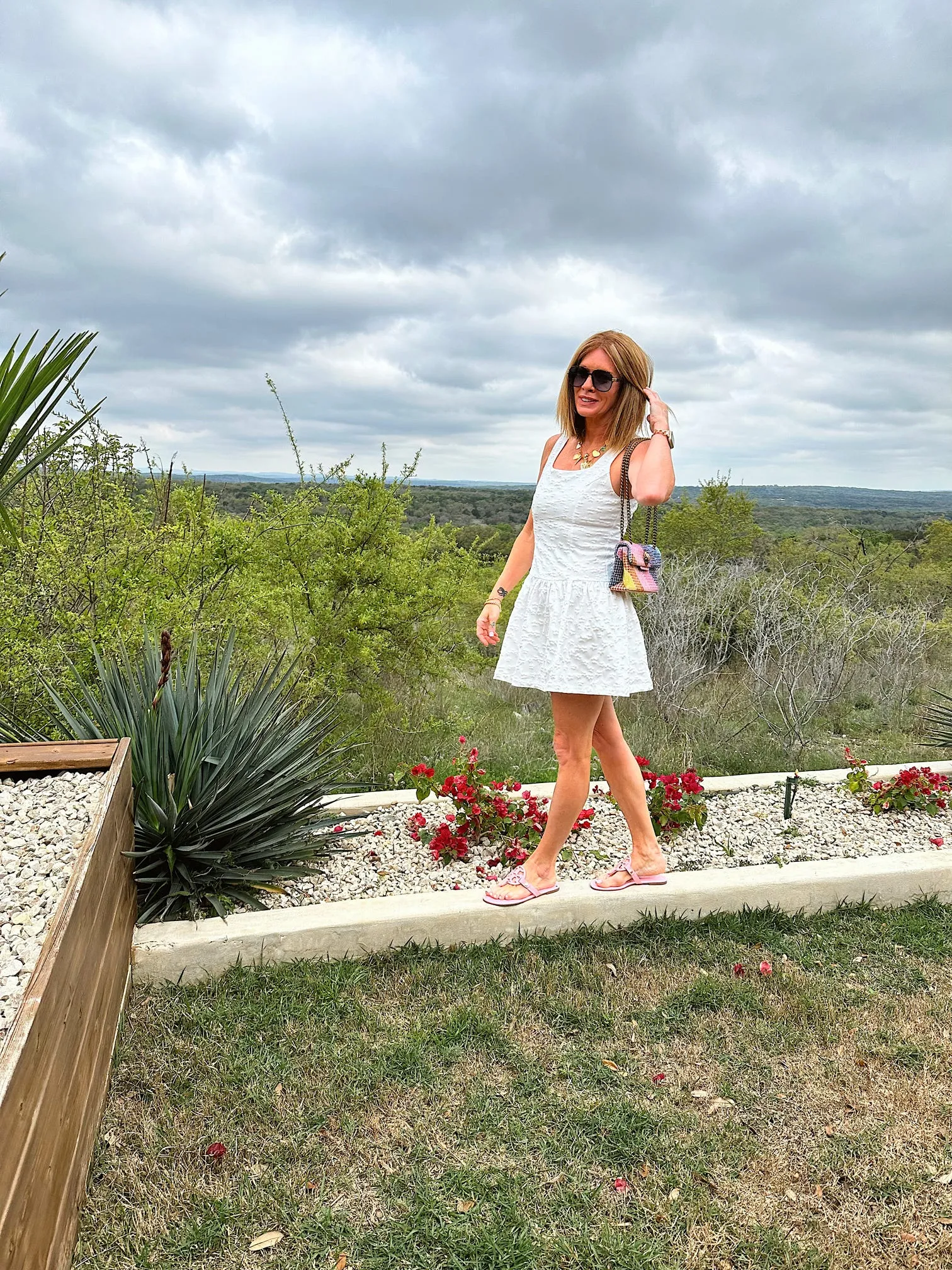 Buy Myself Flowers White Embroidered Dress