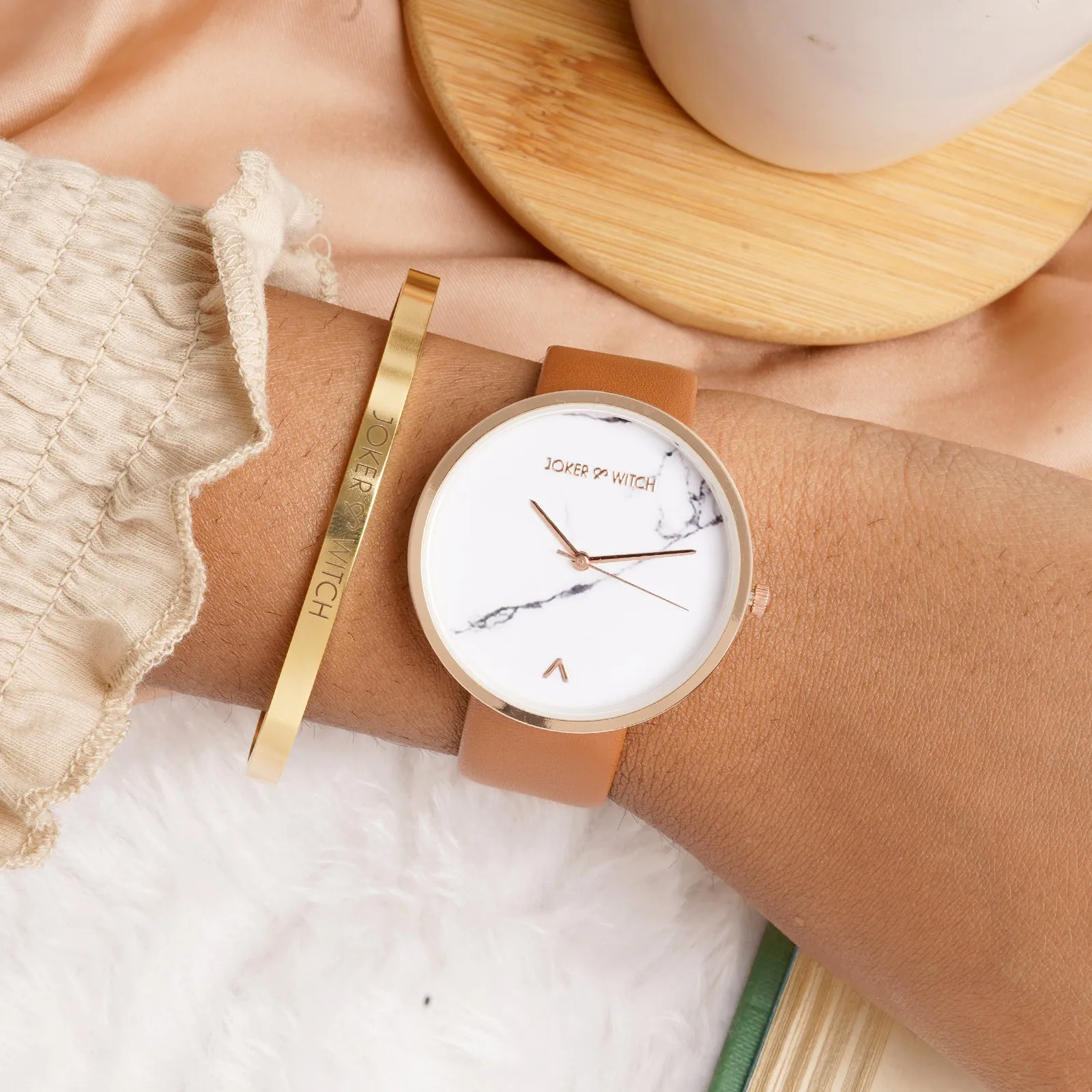 Caramel Custard Watch Bracelet Stack