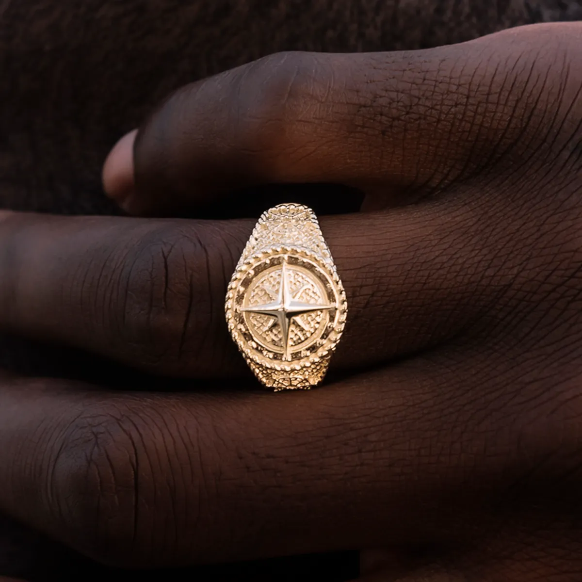 Compass Ring in Yellow Gold Vermeil