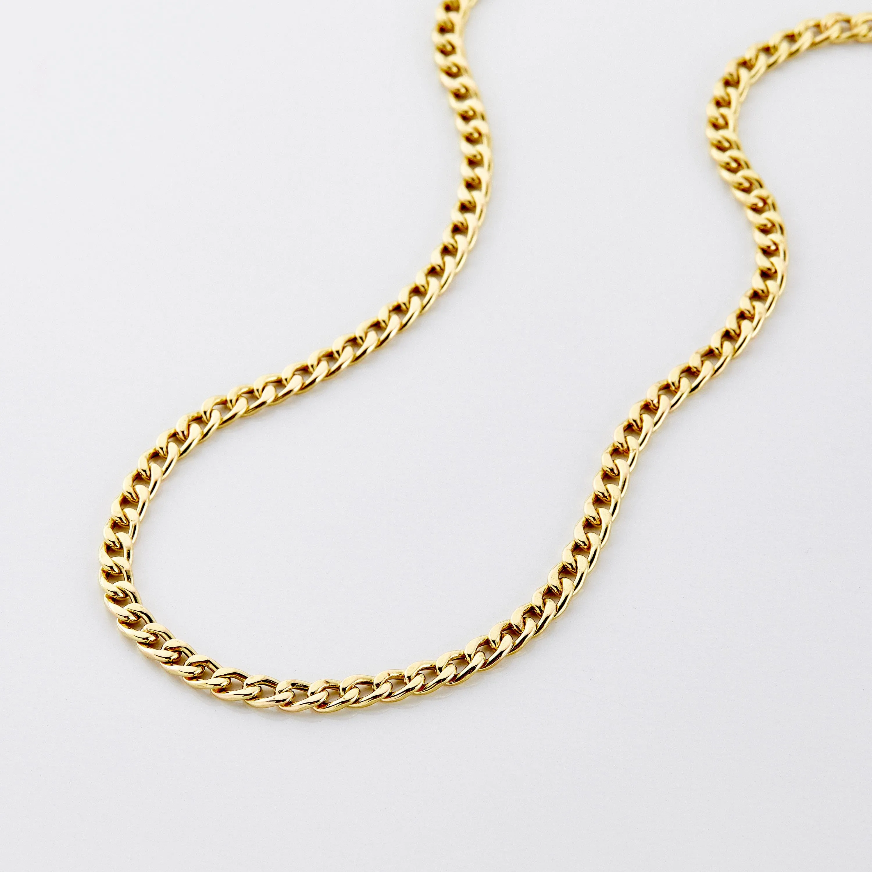 Cuban Chain Necklace - 18K Solid Gold