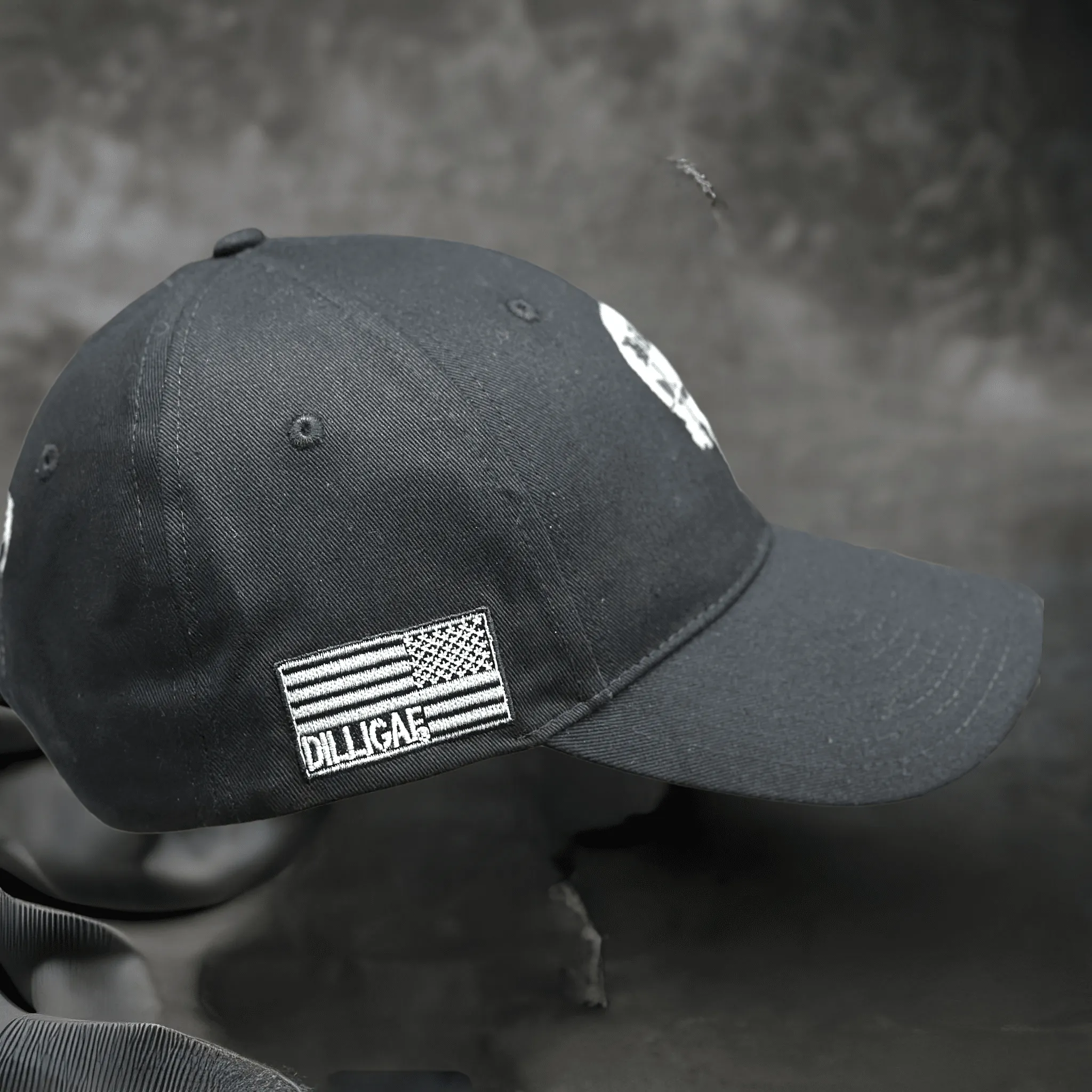 Dilligaf Black Punisher Adjustable Hat