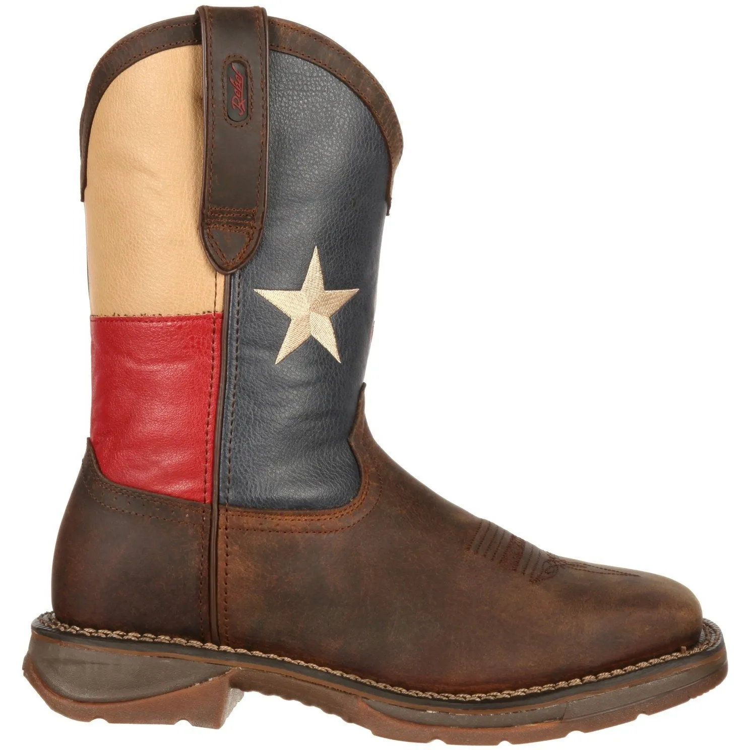 Durango Men's Rebel Steel Toe Western Flag Boot - Brown - DB021