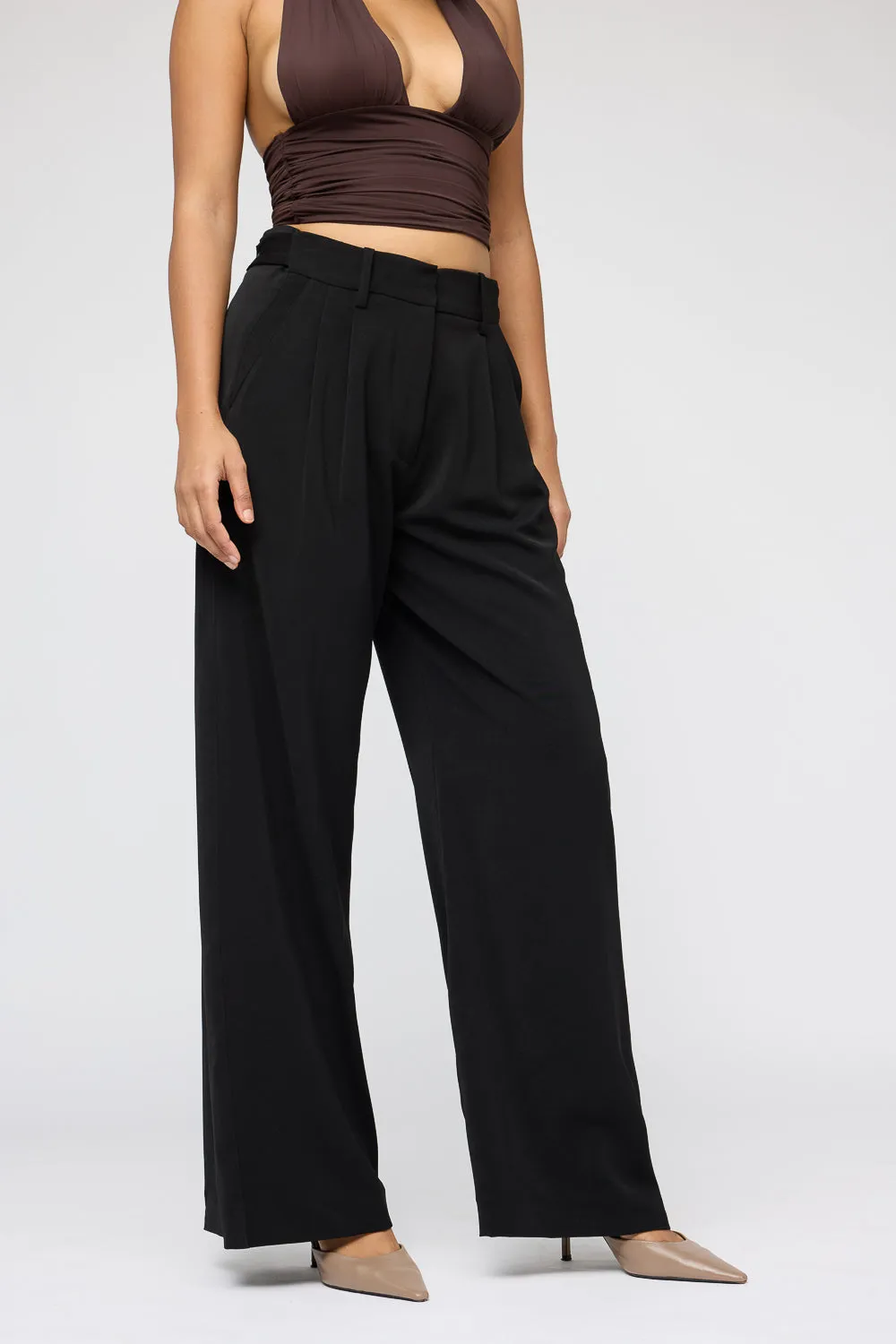 Ebonite Black Adjustable Korean Pants