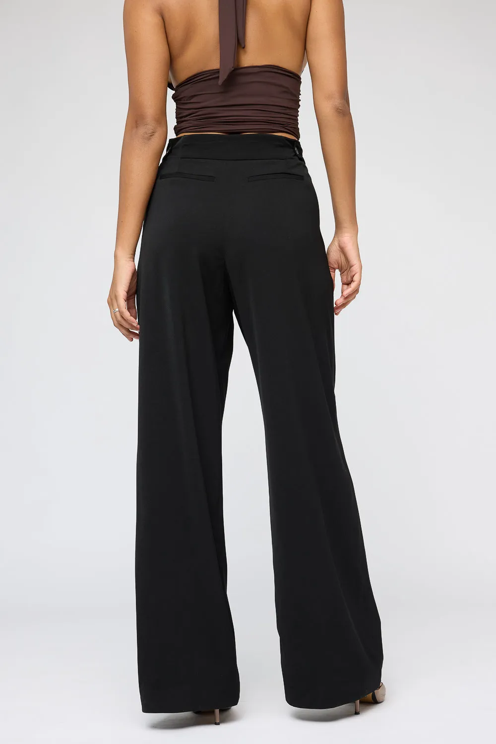 Ebonite Black Adjustable Korean Pants