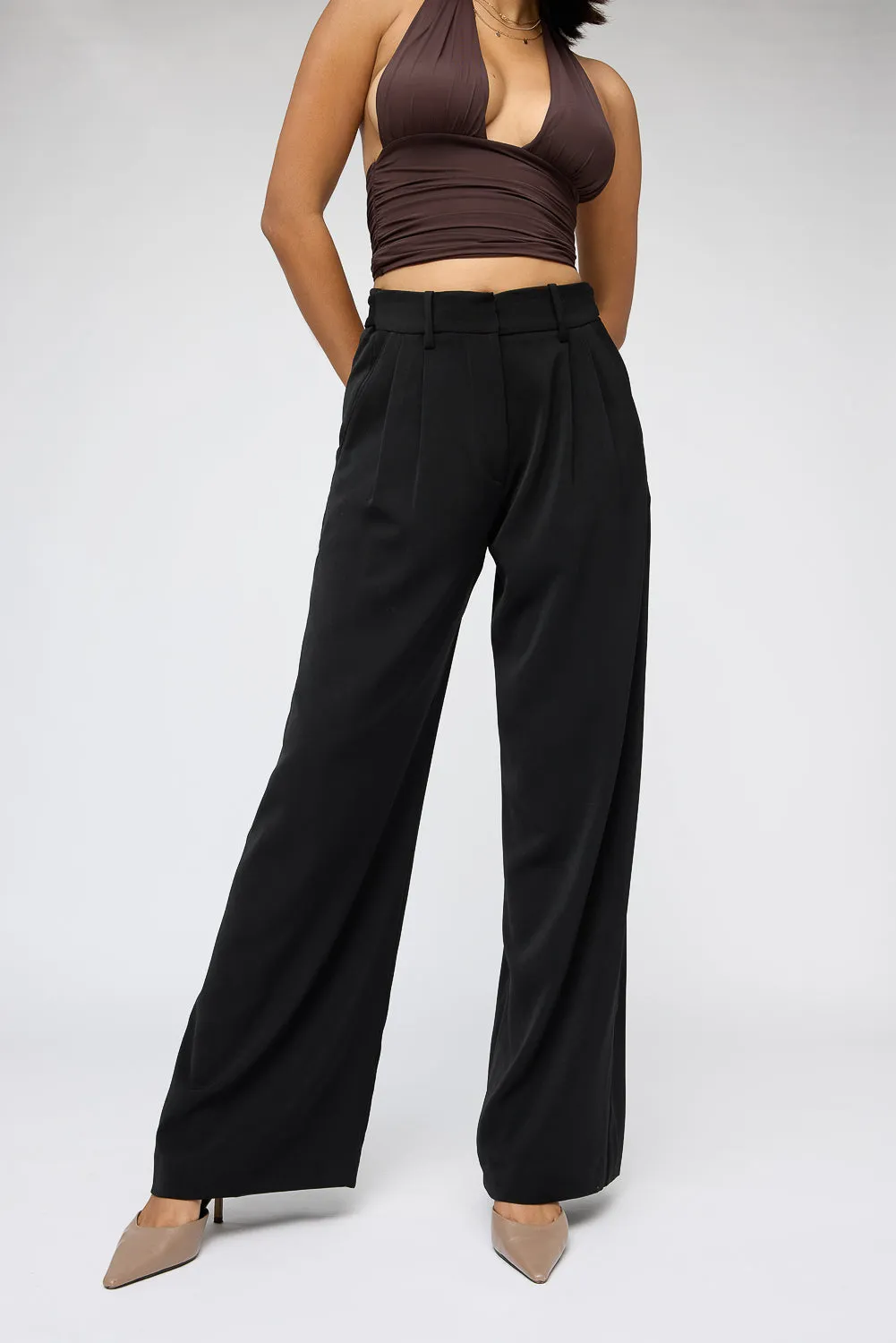 Ebonite Black Adjustable Korean Pants