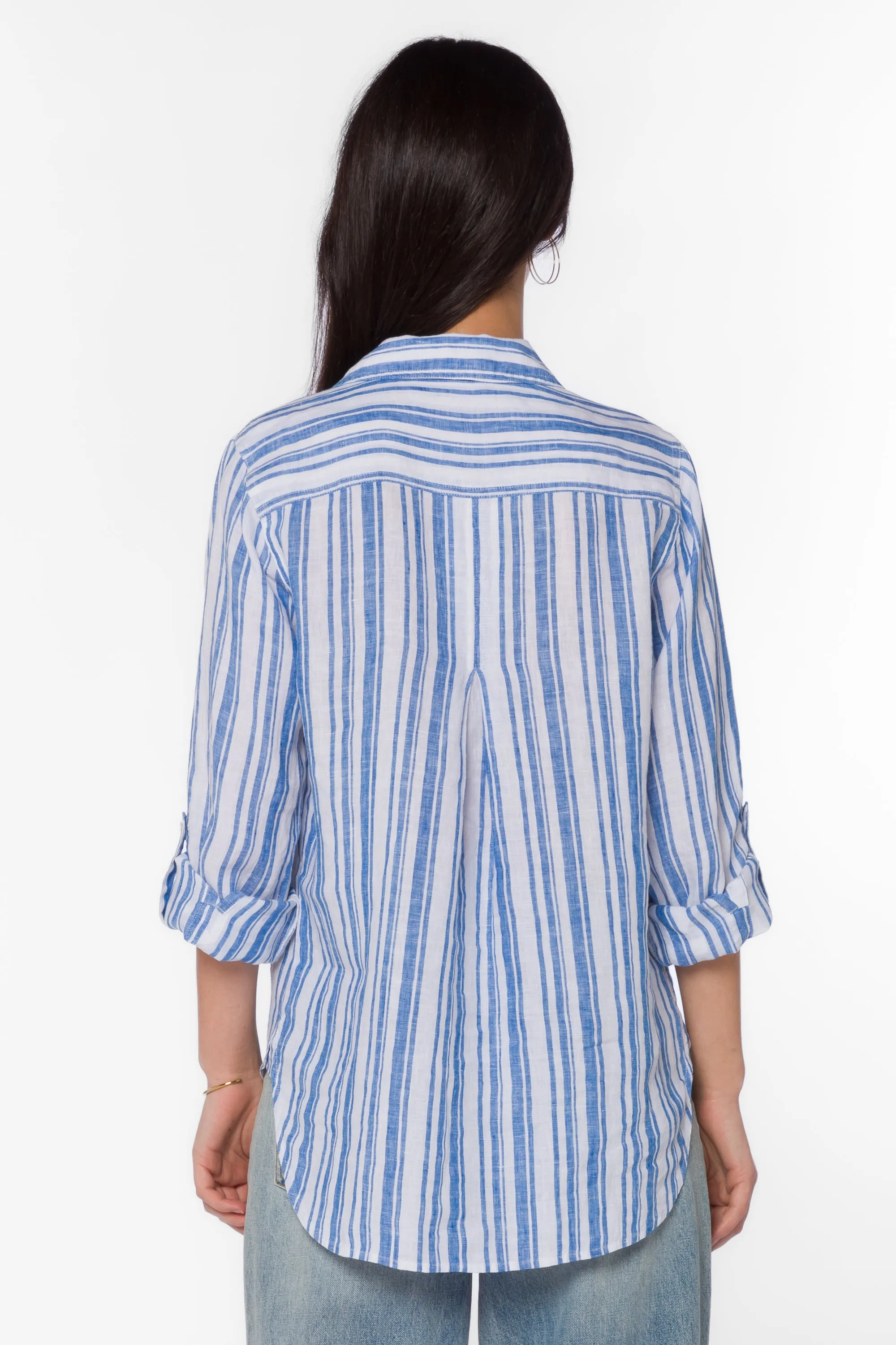 Elisa Blue Stripe Shirt