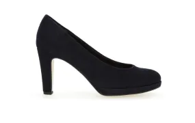 Gabor Navy Suede Court Shoe  Splendid