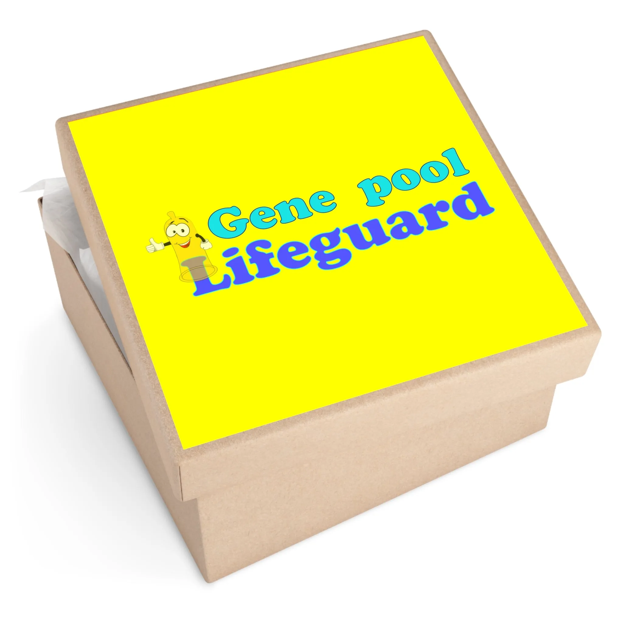 Gene Pool Lifeguard Square Vinyl Stickers