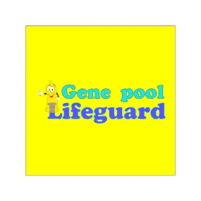 Gene Pool Lifeguard Square Vinyl Stickers