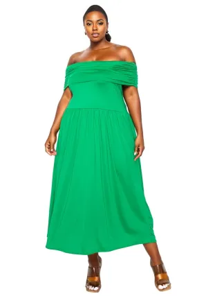 Hayek Off Shoulder Maxi Dress