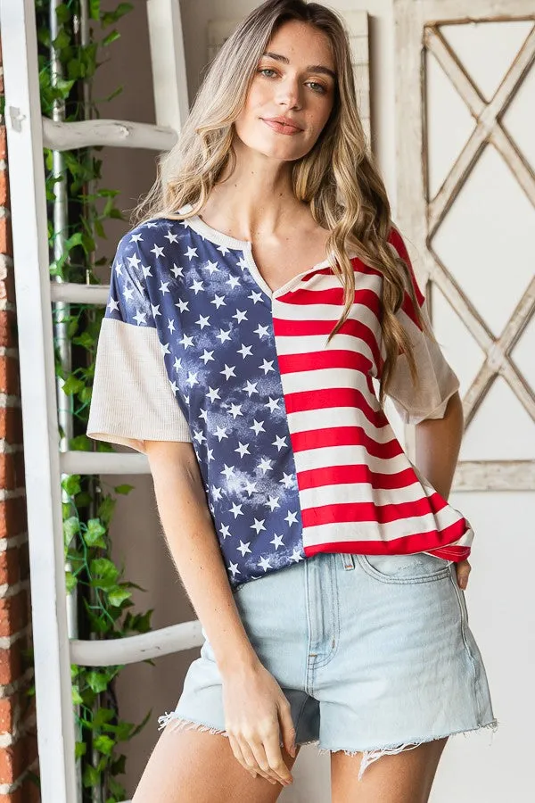 Heimish Solid & Flag Theme Top