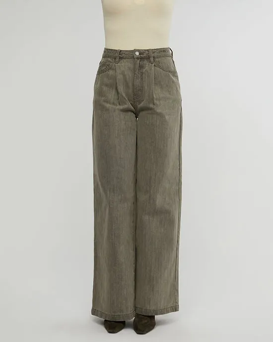 High Rise Pleated Wide Leg Pants