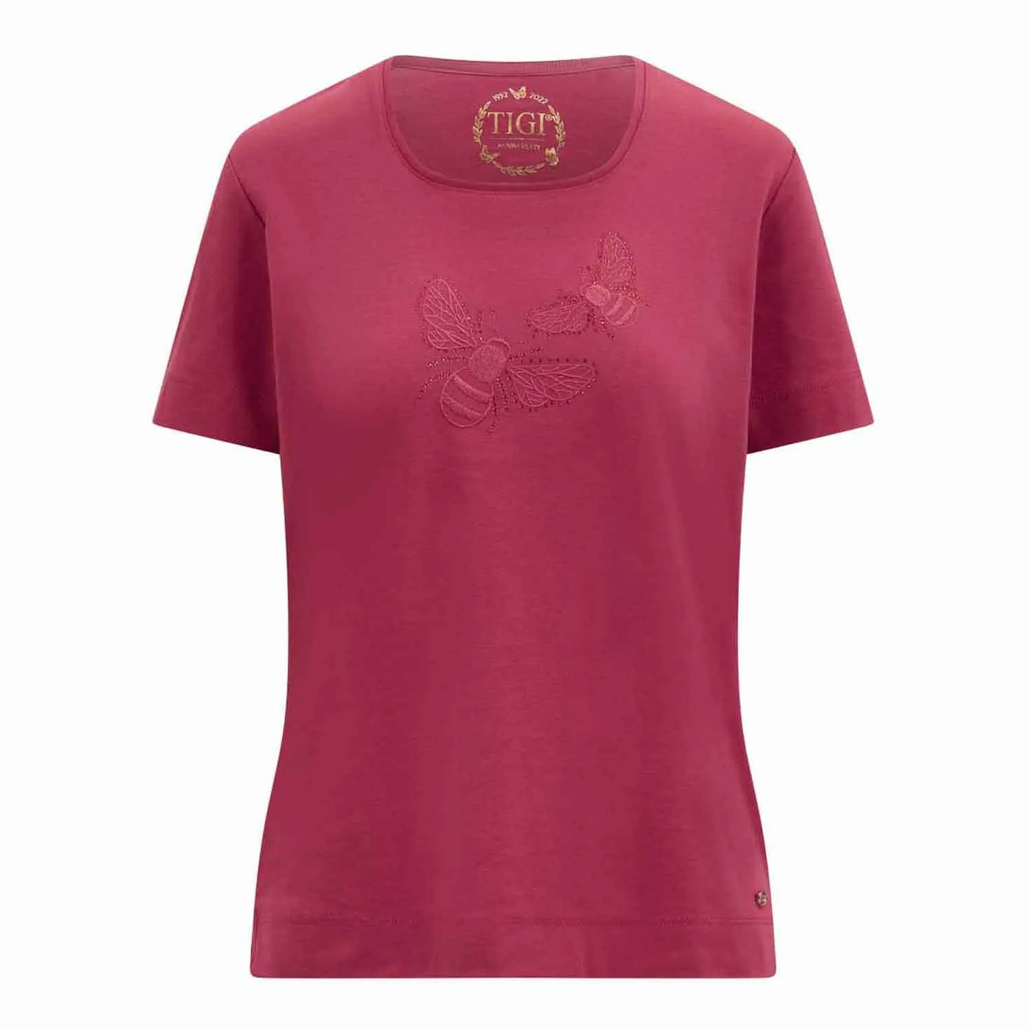 Honeybee Embroidered Pink Top - Azalea