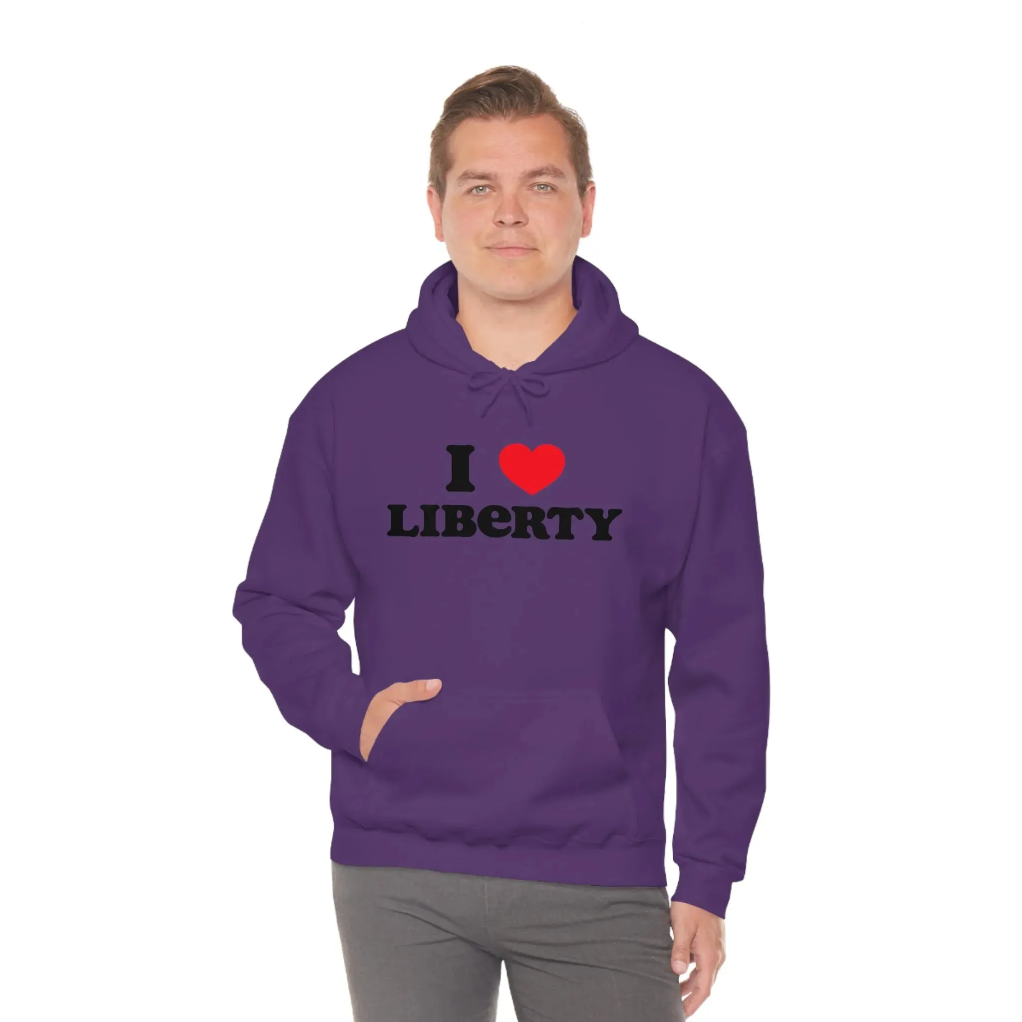 I Heart Liberty Unisex Heavy Blend™ Hooded Sweatshirt