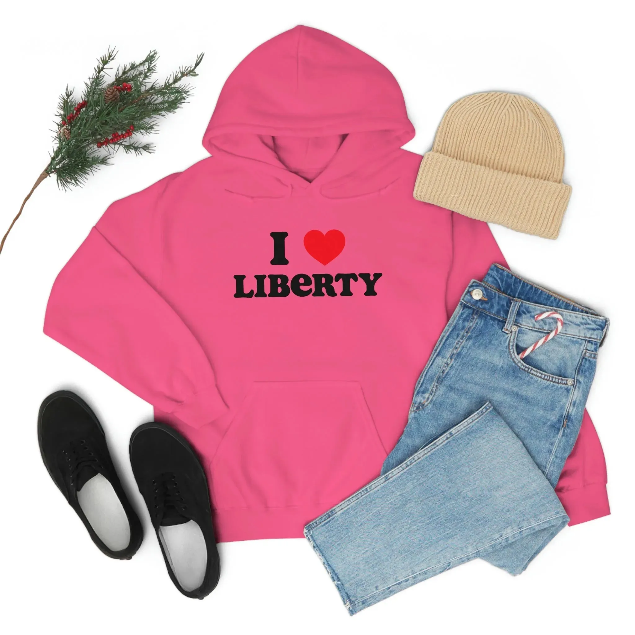 I Heart Liberty Unisex Heavy Blend™ Hooded Sweatshirt