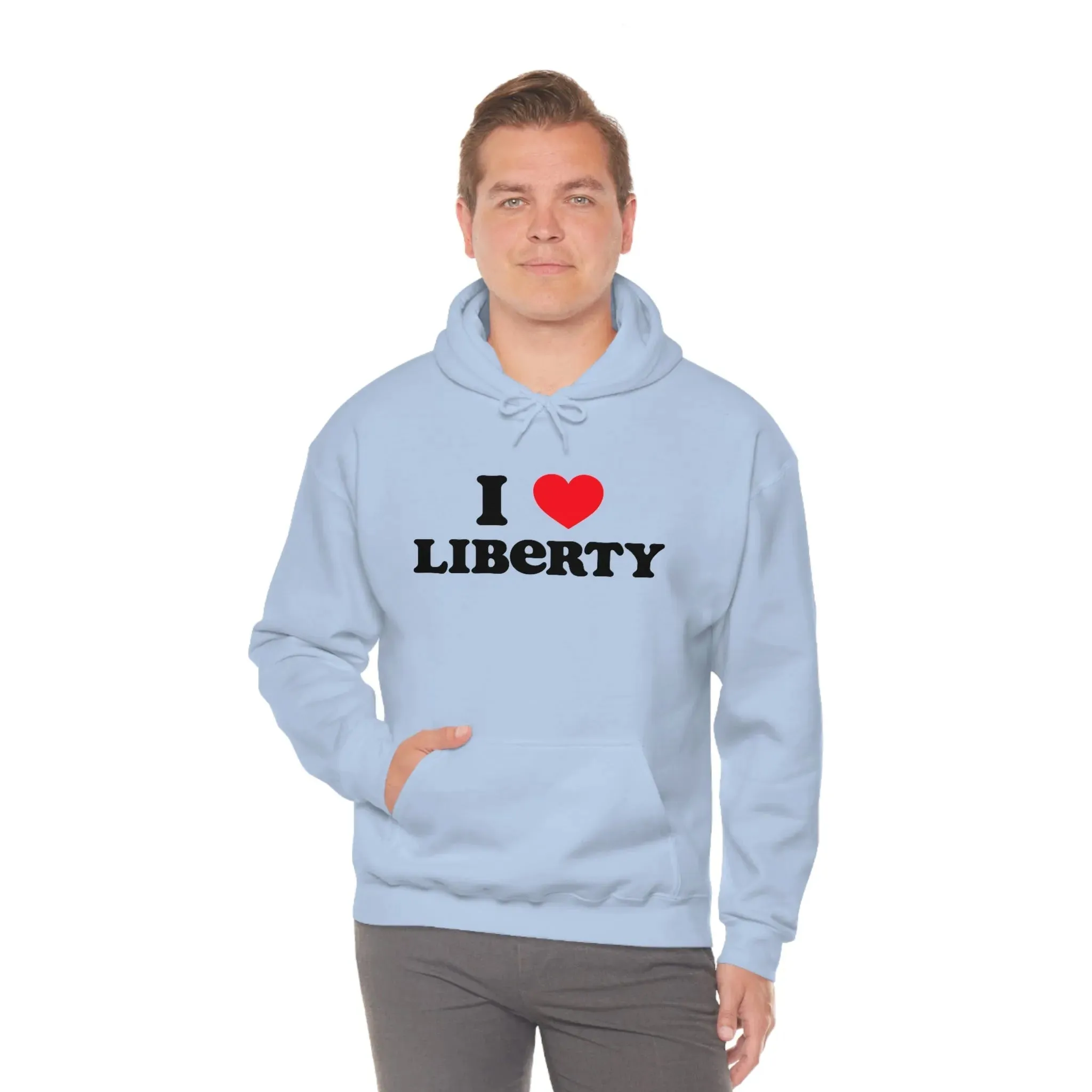 I Heart Liberty Unisex Heavy Blend™ Hooded Sweatshirt