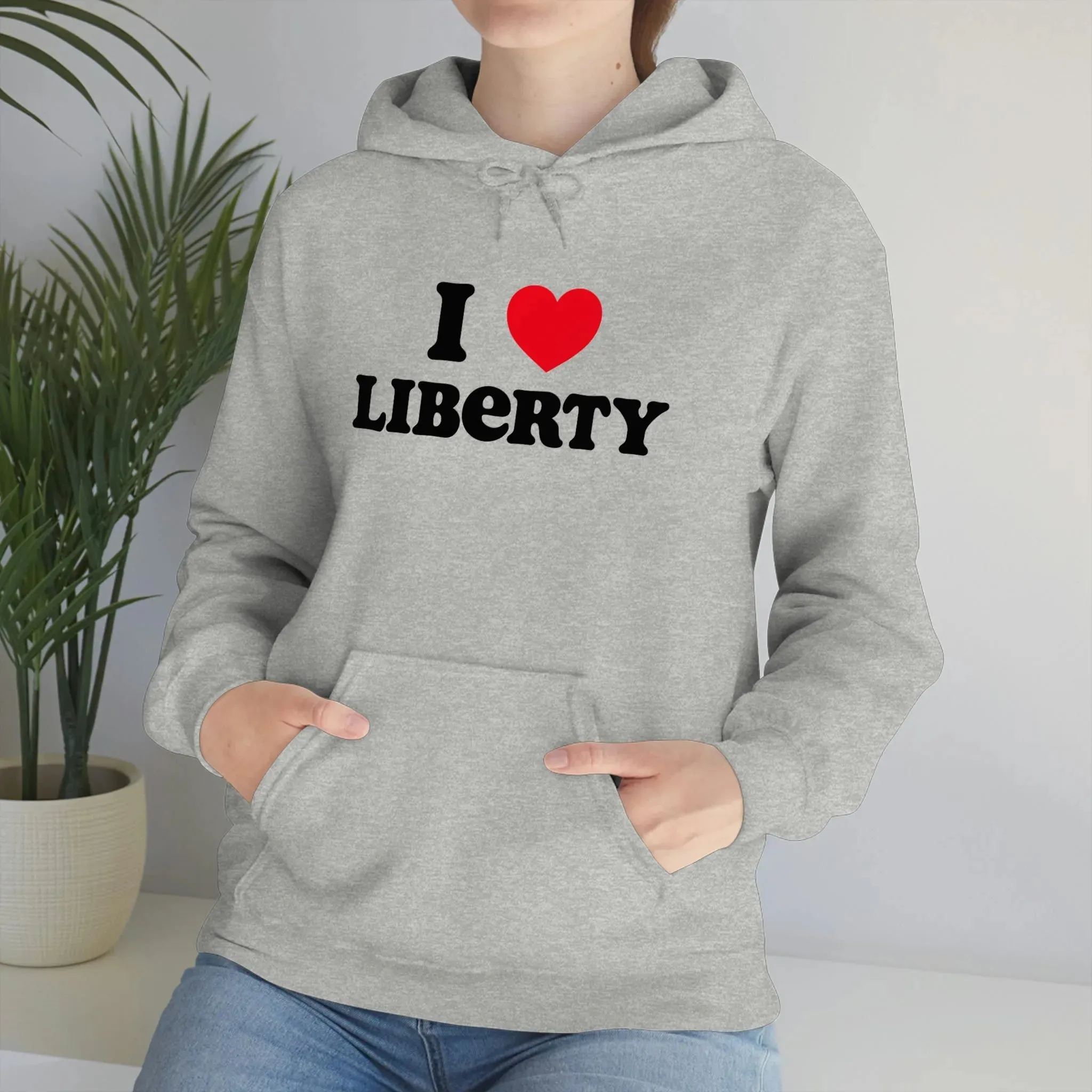 I Heart Liberty Unisex Heavy Blend™ Hooded Sweatshirt