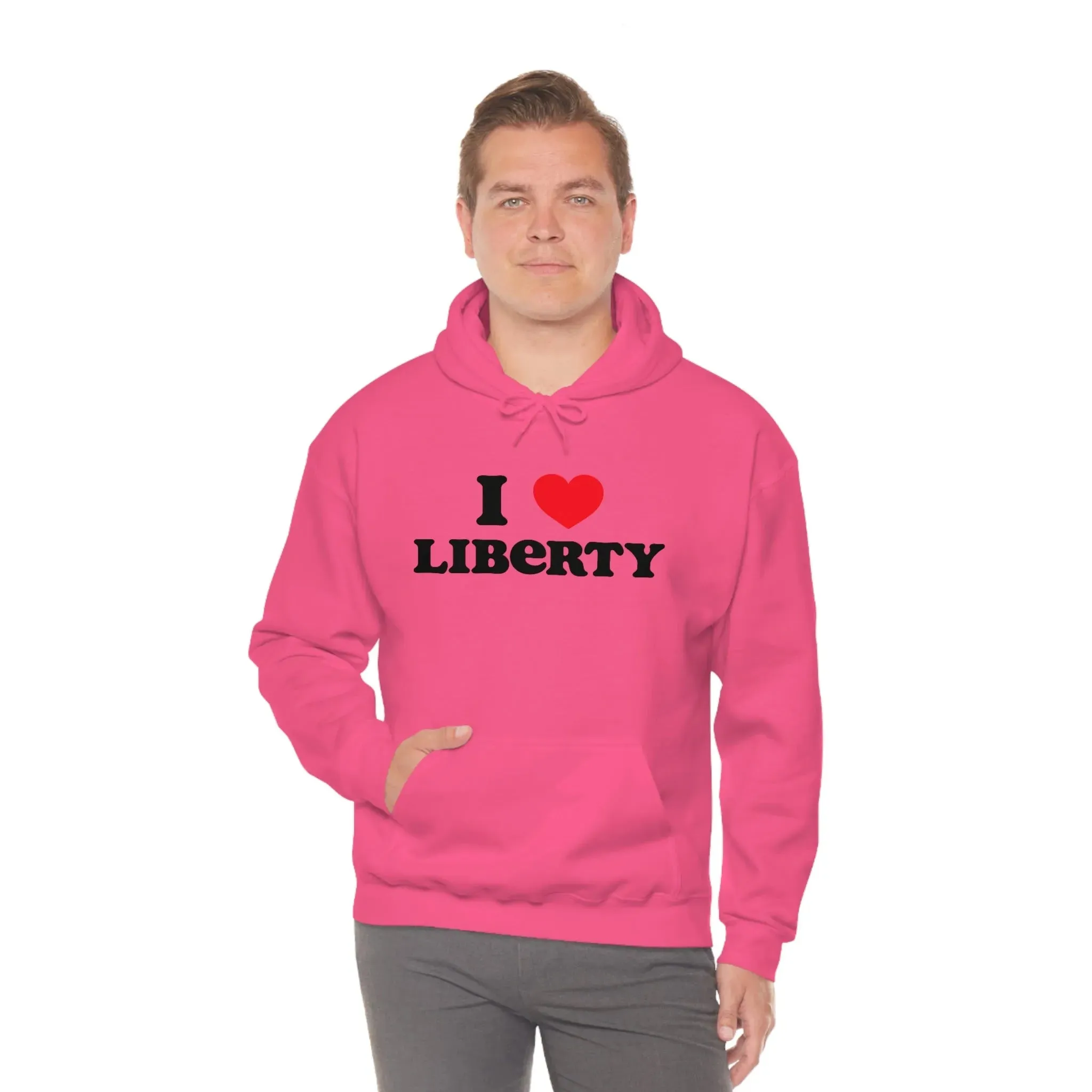 I Heart Liberty Unisex Heavy Blend™ Hooded Sweatshirt