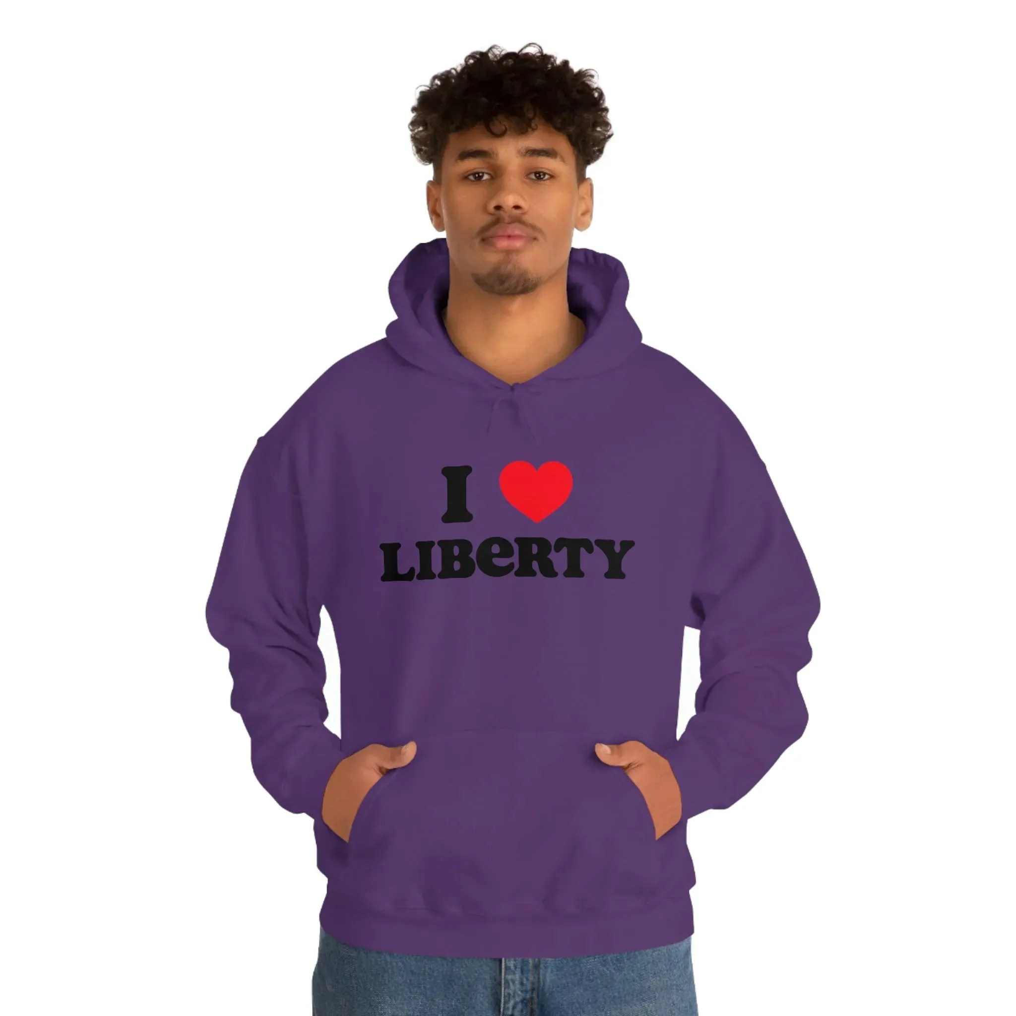 I Heart Liberty Unisex Heavy Blend™ Hooded Sweatshirt