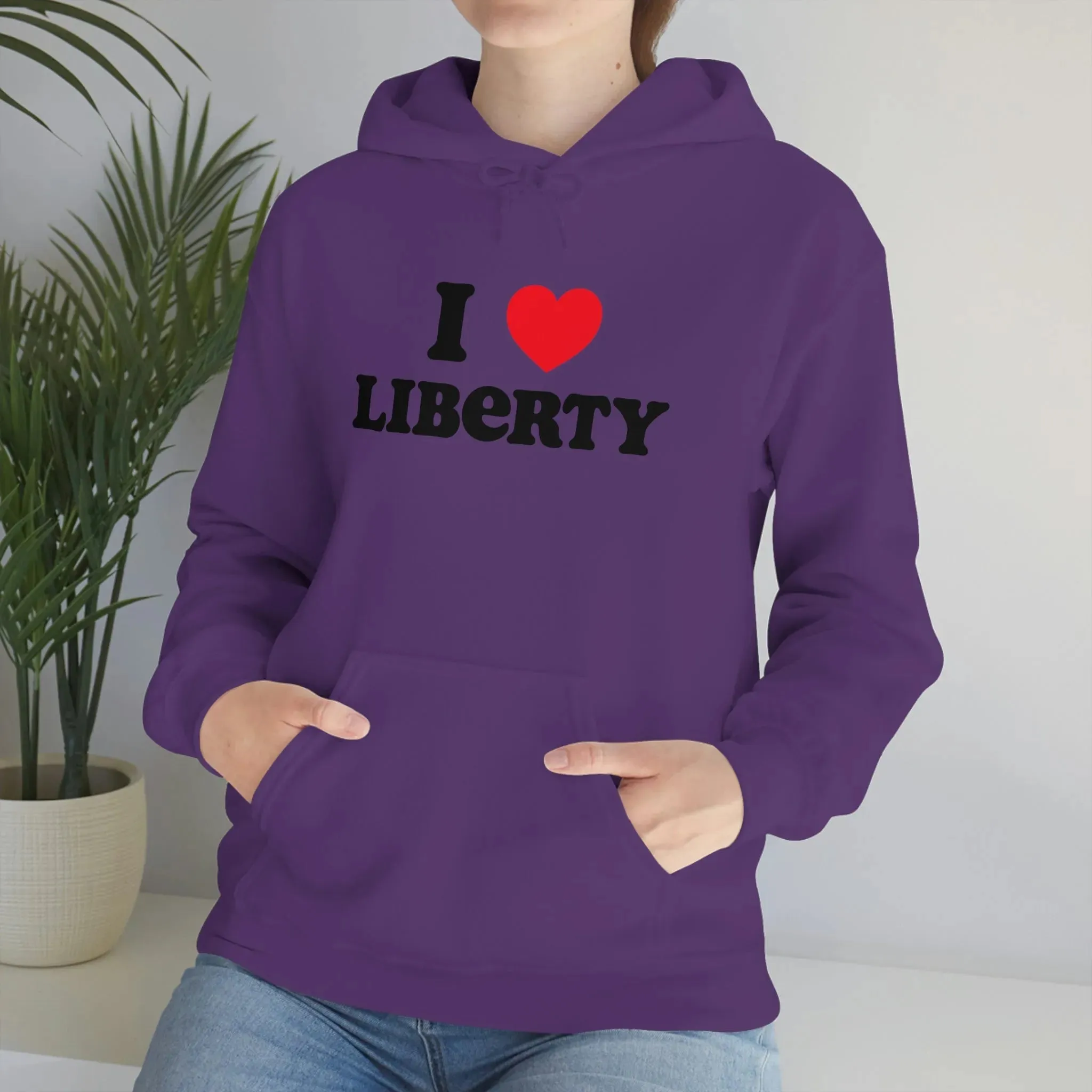 I Heart Liberty Unisex Heavy Blend™ Hooded Sweatshirt