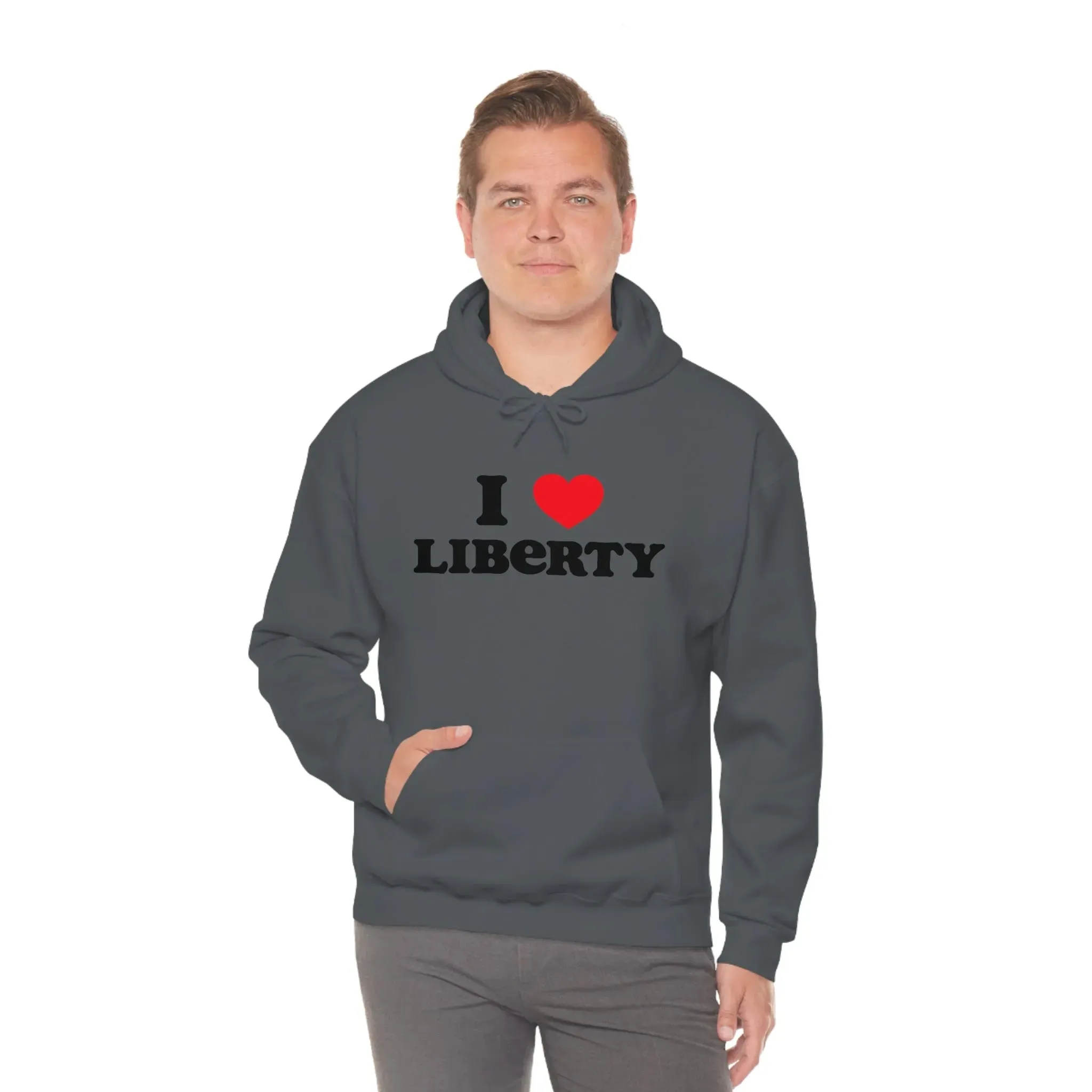 I Heart Liberty Unisex Heavy Blend™ Hooded Sweatshirt