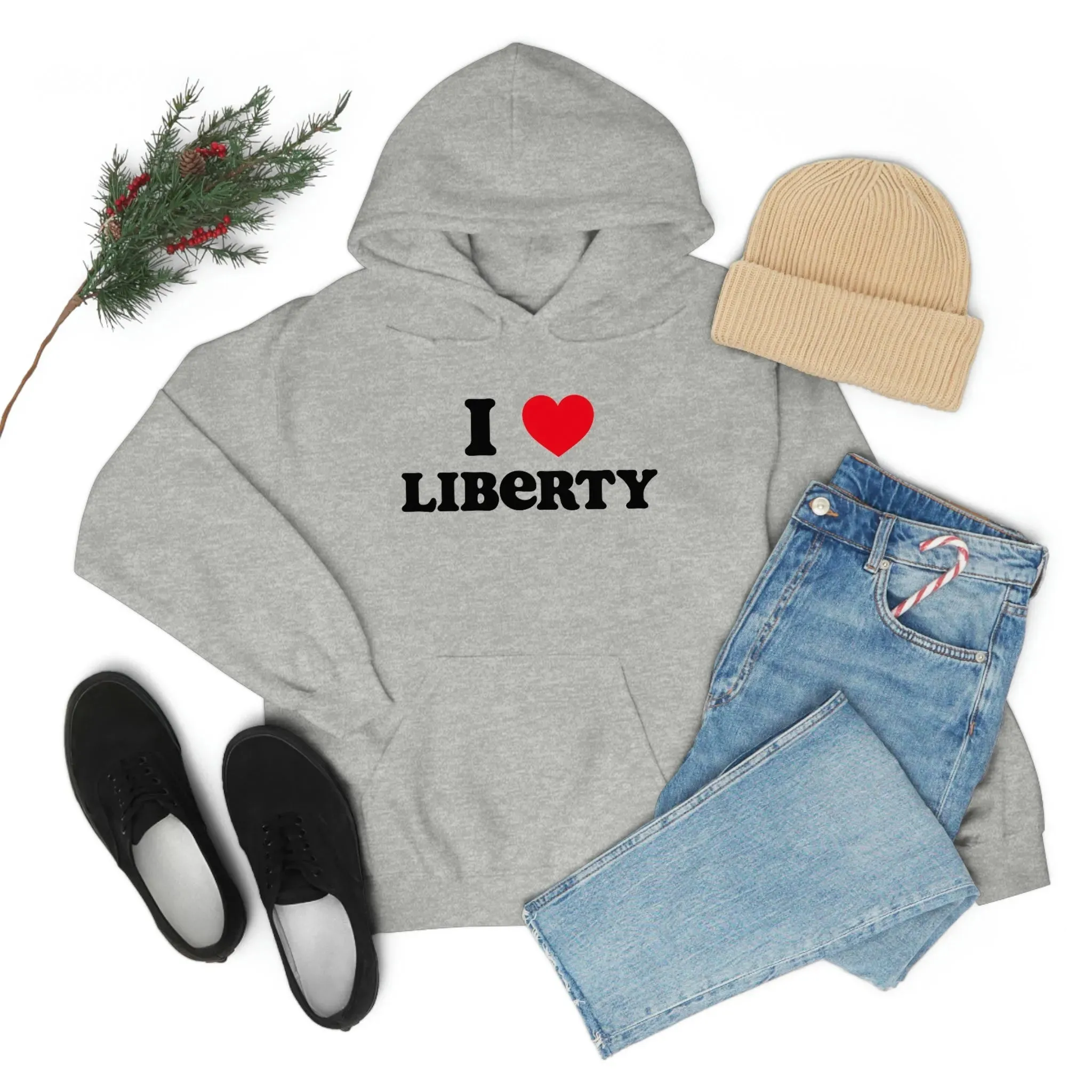 I Heart Liberty Unisex Heavy Blend™ Hooded Sweatshirt