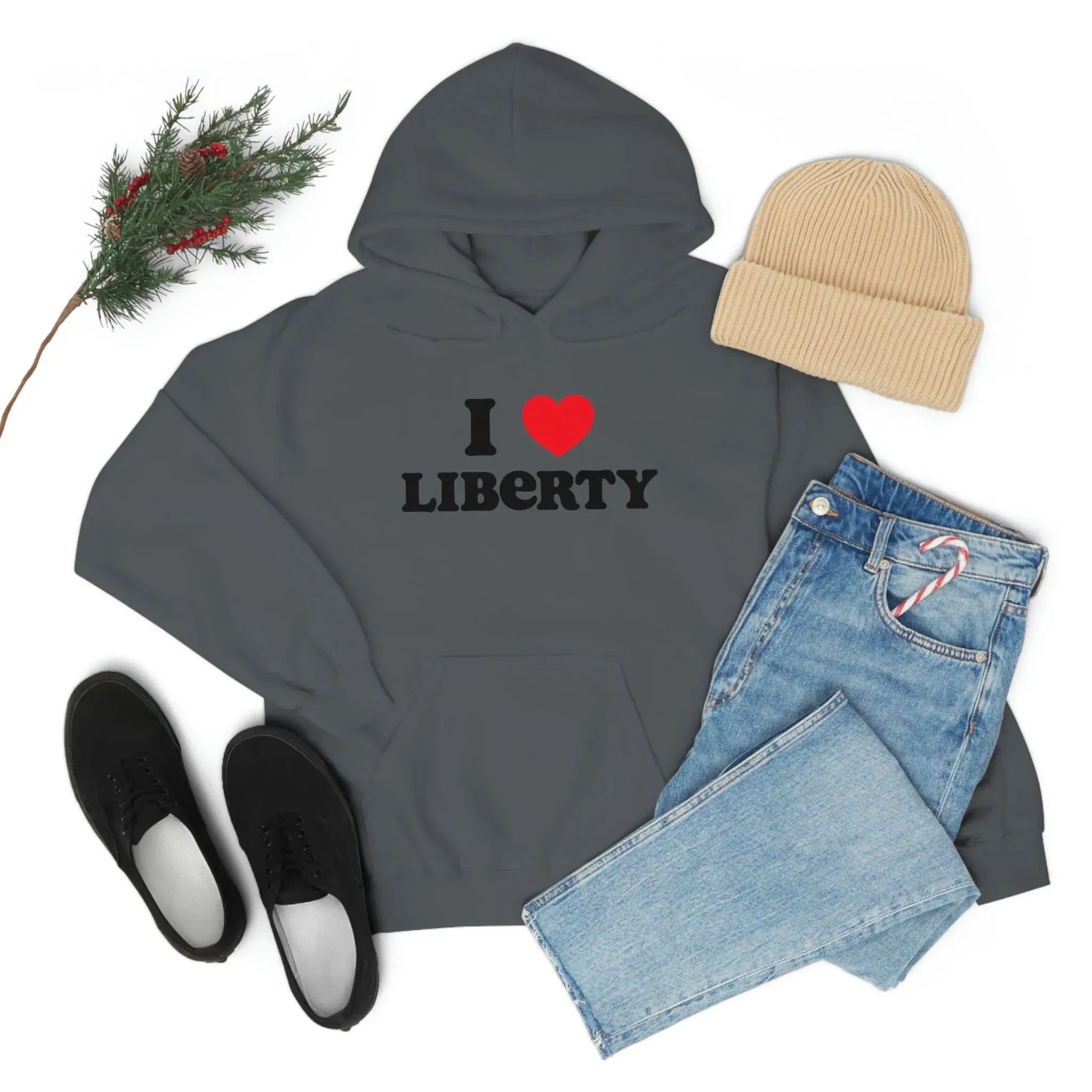 I Heart Liberty Unisex Heavy Blend™ Hooded Sweatshirt