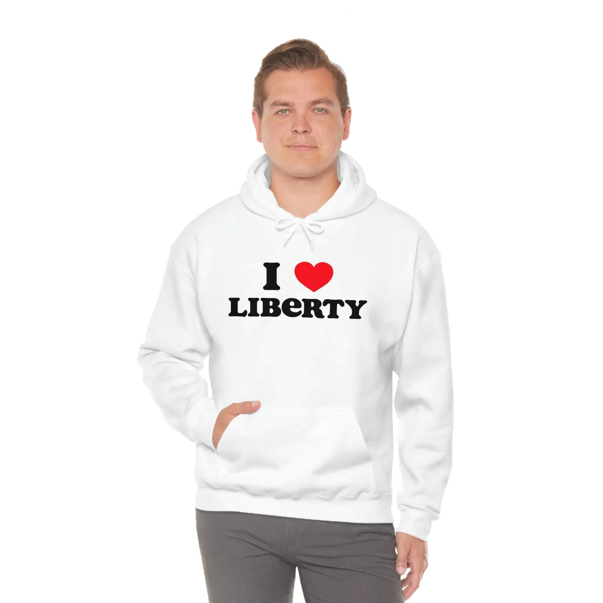 I Heart Liberty Unisex Heavy Blend™ Hooded Sweatshirt