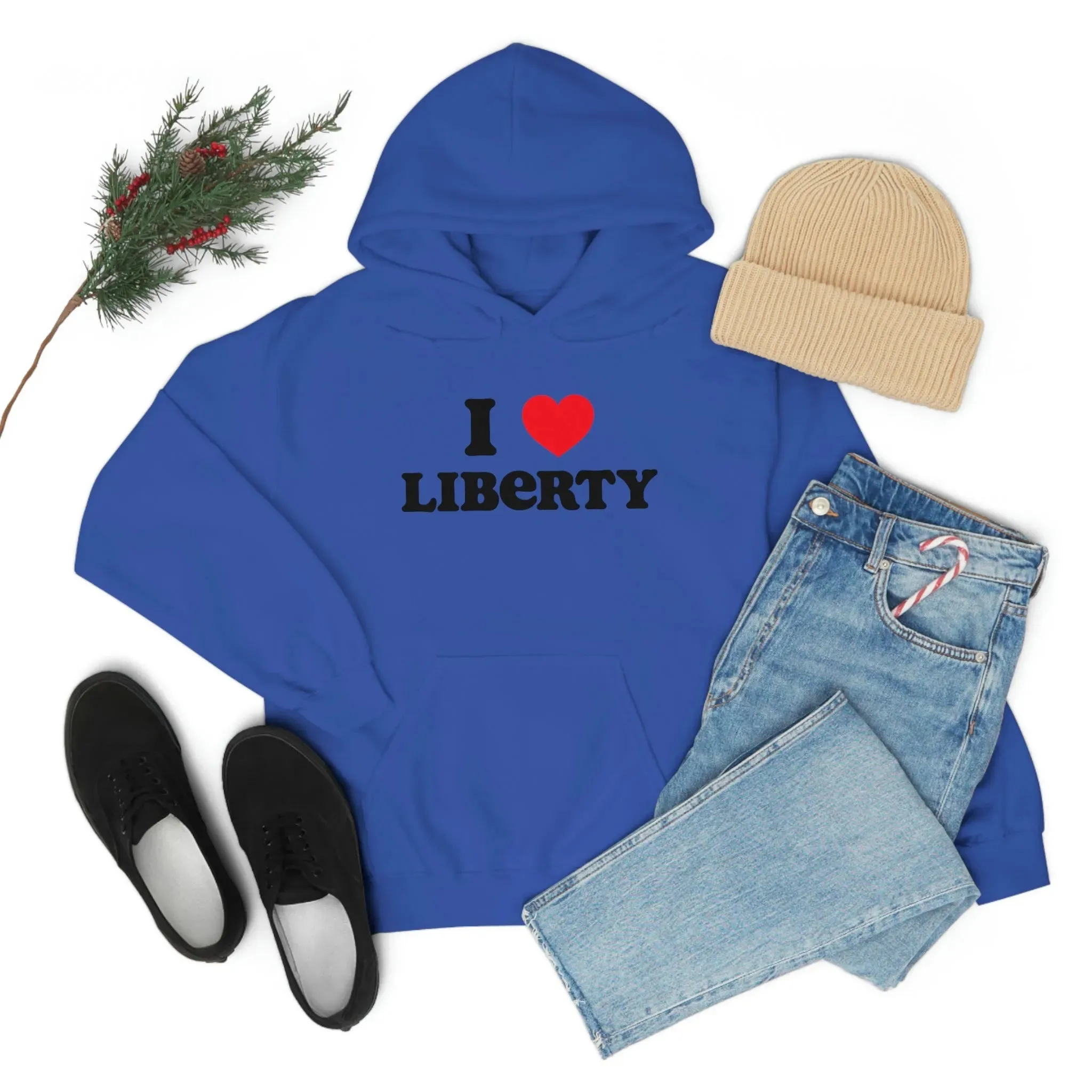 I Heart Liberty Unisex Heavy Blend™ Hooded Sweatshirt