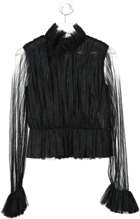 Khaite Black Ula Sheer Tulle Top Us6 UK 10