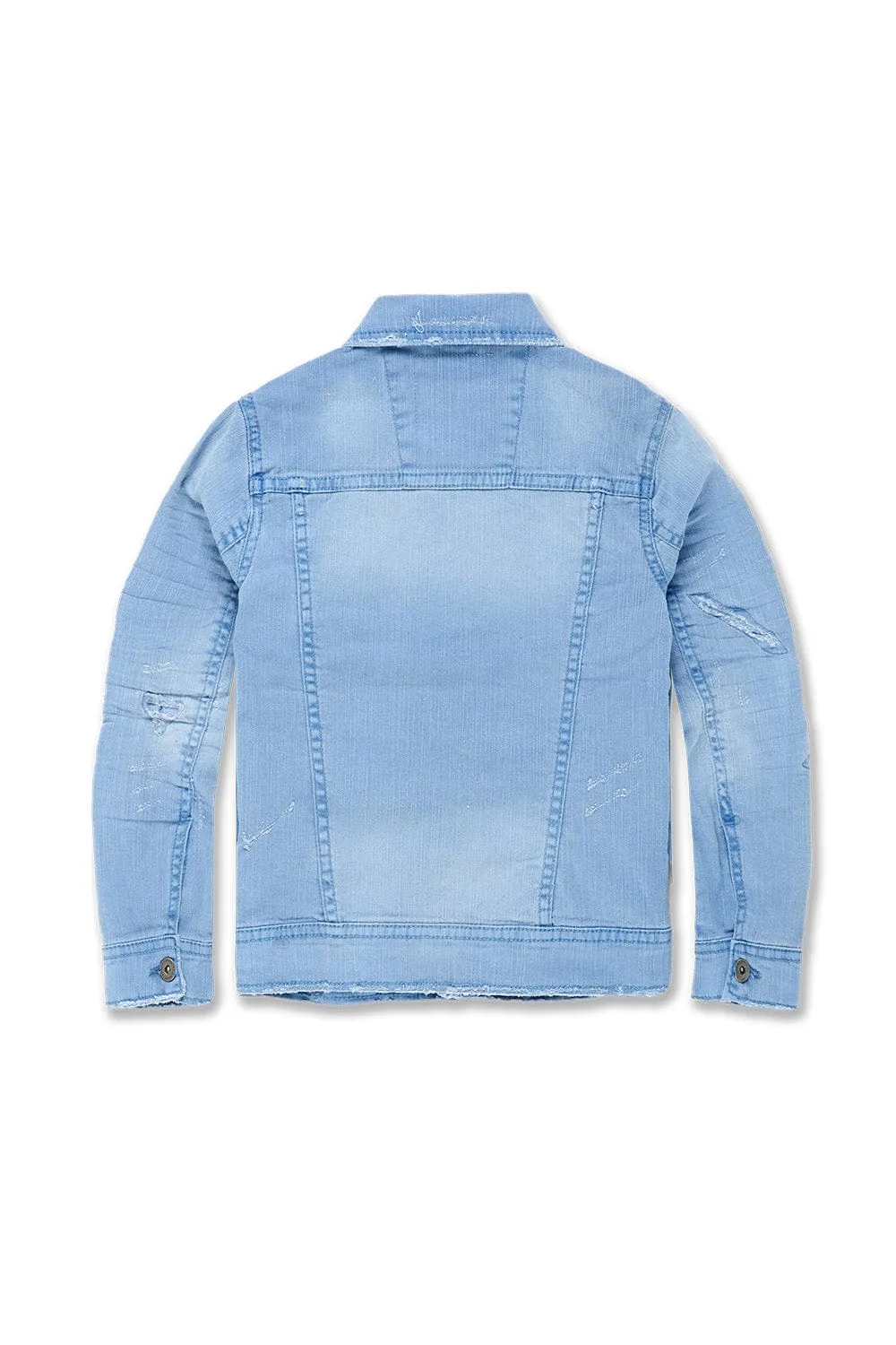 Kids Tribeca Twill Trucker Jacket (Sky Foam)