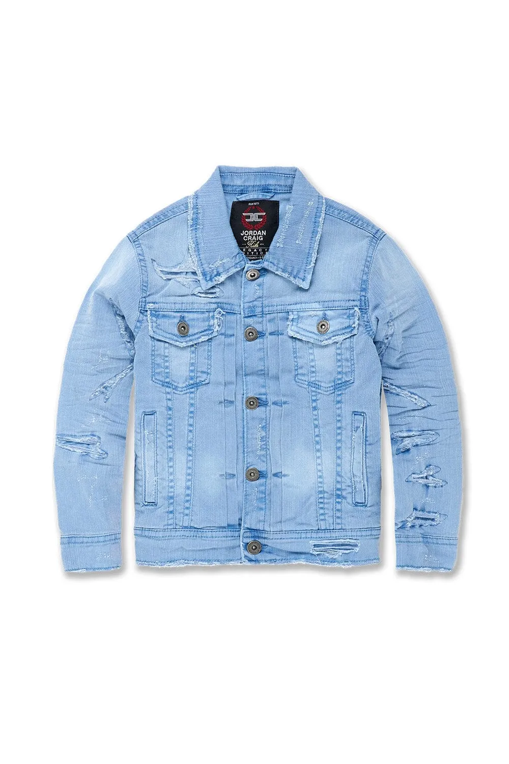 Kids Tribeca Twill Trucker Jacket (Sky Foam)