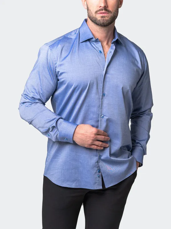 Maceoo Stretch Shirt | Classic ShinyFinish Blue