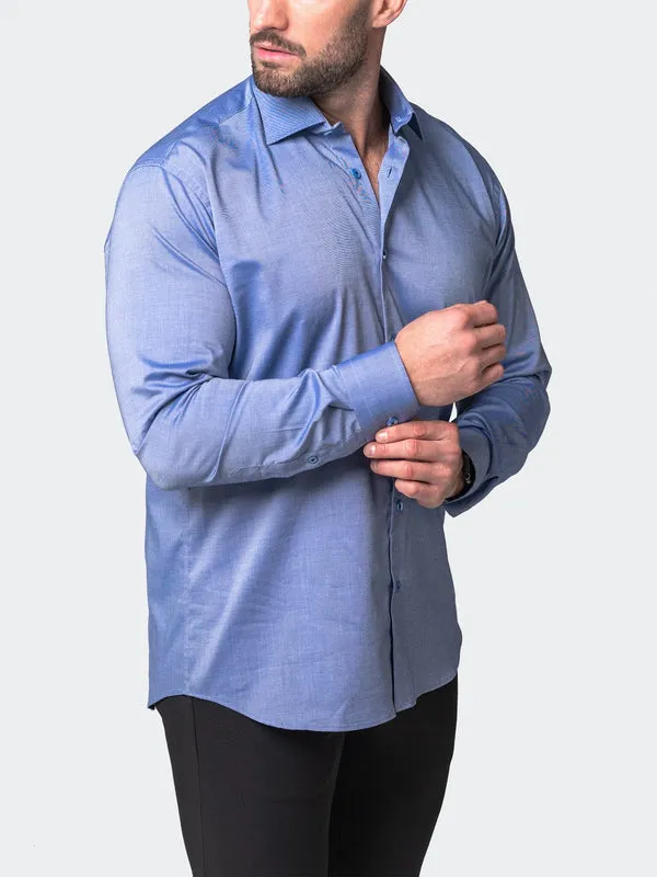 Maceoo Stretch Shirt | Classic ShinyFinish Blue