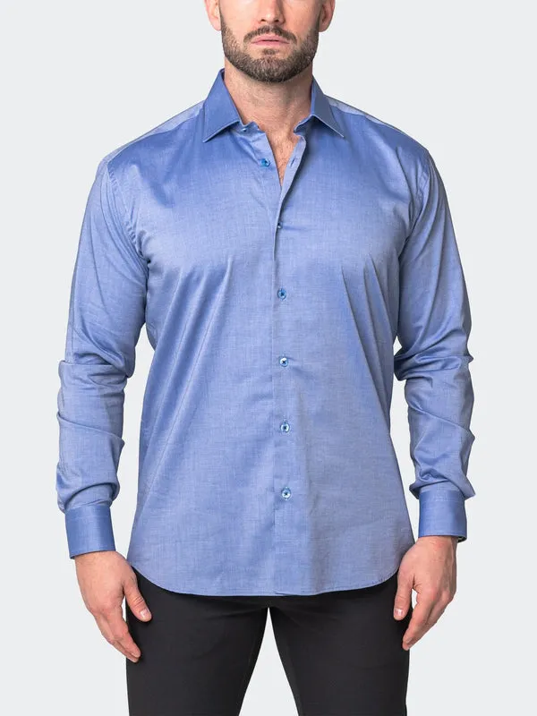 Maceoo Stretch Shirt | Classic ShinyFinish Blue