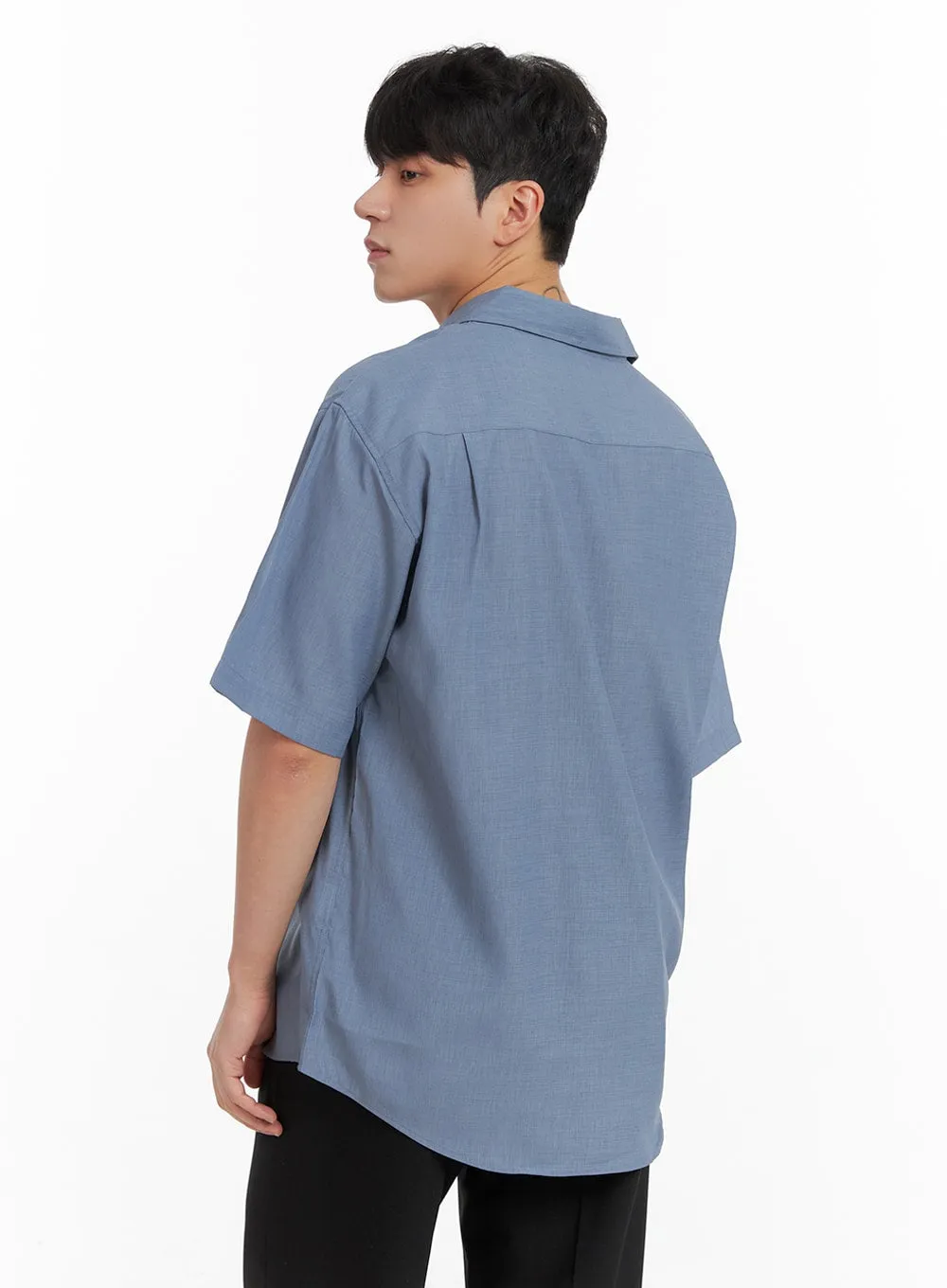 Men's Solid Collar Shirt IA402