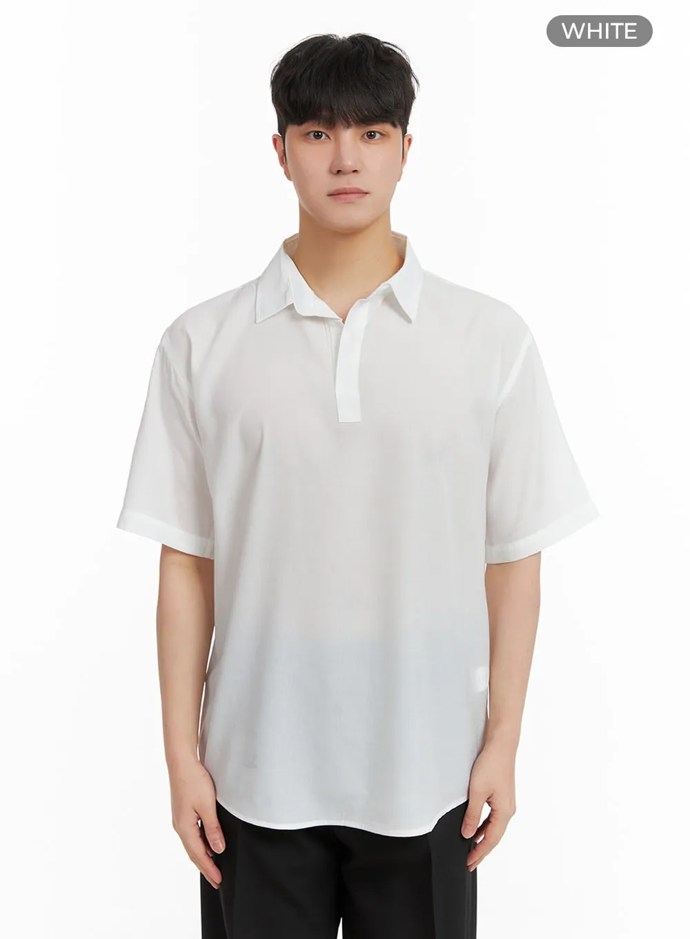 Men's Solid Collar Shirt IA402