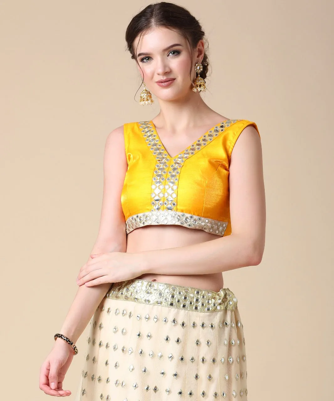 MULTI-COLORED-BUTTERFLY-NET-MIRROR-LEHENGA